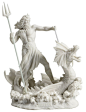 Poseidon - Greek God of the Sea on Hippocampus Statue