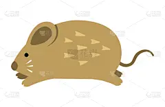 2020,贺卡,新年前夕,绘画插图,鼠,传统,背景分离,十二生肖,简单,哺乳纲