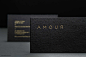 Fancy unique black business card design template - Amour | RockDesign Luxury Business Card Printing