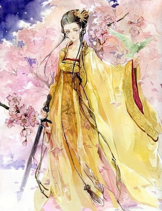 古风美人，回廊九转
