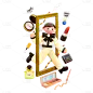 3D女士元素贴纸