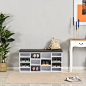14+Pair+Stackable+Shoe+Storage+Bench