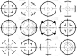 目标范围矢量插图材料