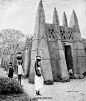 Compare the builders of this structure to the builders of the Pyramids. Ashanti architecture 1922, Ghana