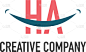initial letter ha dental logo concept