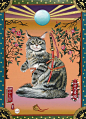 【周三插画】【插画作品】日本猫画家田中秀治浮世绘作品--浮世忍者猫。【Hany出品，喜欢分享】-日本设计，驻足细节。小站-人人小站