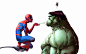 Hulk (comic character) Marvel Comics Spider-Man spider webs white background wallpaper (#211989) / Wallbase.cc