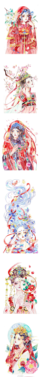 #手绘插画教程# 森眠子水彩教程～希望大家会稀饭～ （投稿：@森眠子）