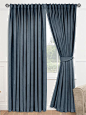 Velvet Misty Blue Curtains - velvet curtains are a classic choice and in this misty blue colourway offer a contemporary feel. Subtle and understated, they provide comfort and luxury. #curtains #velvet: 