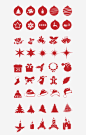 圣诞元素高清素材 圣诞节 红色圣诞成套元素 免抠png 设计图片 免费下载