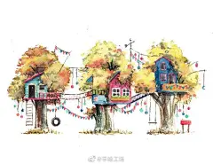 小时候最想要的小屋【插画师 boredandcrafty】 ​ ​​​​5
