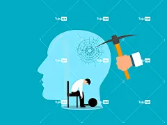 脑 监狱 休息 被困 囚犯 沮丧 精神的 健康 恐怖症 焦虑