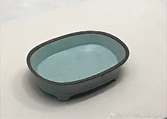 大阪市立东洋陶瓷美术馆。北宋青瓷汝窑水仙盆