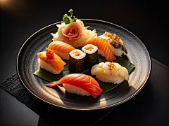 寿司日本料理新鲜美味日式美食饭团