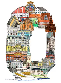 26 个欧洲城市特色，变身成为英文字母 插画艺术（2）No.10