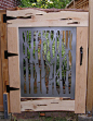 metal birch panel gate