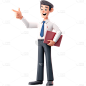 通用软3D立体银行保险销售金融人物贴纸