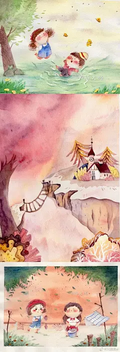 钟钟插画超话 2019年不是我学画画的第一年，是进入儿插这个行业的第一年，回头看看，这一年真的收获了很多。

1.收获了一些进步
年初上了进阶班的风景课，开始尝试画风景大图。
3月的时候加入工作室。
10月画完稿子以后，觉得自己的风景画可以在突破一下，画了几张满意的风景画。
...展开全文c