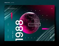 奇幻太空星球炫酷色彩梦幻幻彩空间海报图片海报设计炫彩时尚首页素材