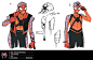 A few more pieces showing some detail breakdowns.
Dayn’s very original concept for the character had collapsible crutches so I really wanted to bring that back.
