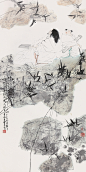 王西京——国画人物 | 
王西京，男，汉族，长安画派代表人物。1946年8月生于中国西安，中共党员，国家级有突出贡献专家，画家、一级美术师。王西京作品以狂草的笔意，画出深具禅意的作品，减笔人物画，创造了大笔泼墨法，成为写意人物画的现代代表性画家，水墨写意人物画，逐渐形成中国人物画的一个主要潮流。
