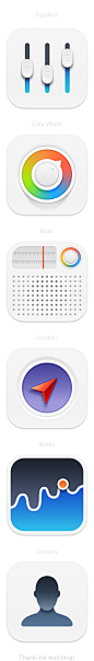 iOS 7 Minimanimal icons replacement on Behance ios7图标深度设计