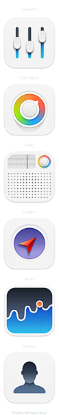 iOS 7 Minimanimal icons replacement on Behance ios7图标深度设计 #多火UI#