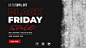 Black friday sale banner with stains