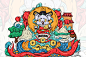 《国潮包装插画》-古田路9号-品牌创意/版权保护平台