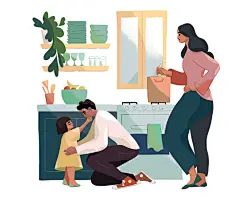 #插了个画#  插画师 Kim Salt ​​为《华盛顿邮报》画的一组插画，主题是育儿指南。​​ ​​​​