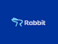 Rabbit Logo Design - Rabbit / Bunny / R monogram letermark l a z y d o g t h e q u i c k b r o w n f o x j u m p e d o v e r symbol appicon tech software animals animal bunny rabbit clever monogram icons branding brand identity design icon logo