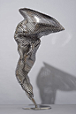 Motion. By Andrew Rogers. Motion 2014 Stainless Steel 100 H x 41 W x 56 D cm (39”x16”x 22”): 