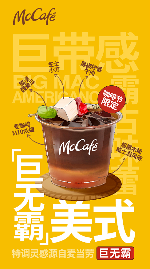 麦当劳肯德基海报排版二级页炸鸡美食海报参...
