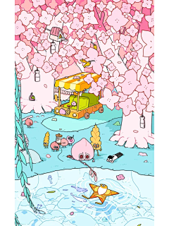 水母不会水采集到色彩