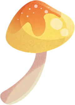儿童节渐变写实风格人物插画-蘑菇