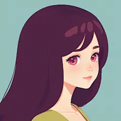 扁平风女孩头像 (21)