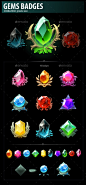 Gems Badges - Miscellaneous Game Assets