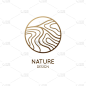 Simple logo pattern structure of water