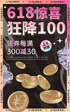 618酷炫酸性风氛围海报