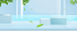 清新banner背景蓝色化妆品小清新图场景