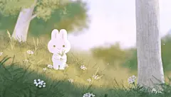 【插画壁纸】萌物来袭！Q版治愈系小兔子动漫卡通高清壁纸_腾讯新闻