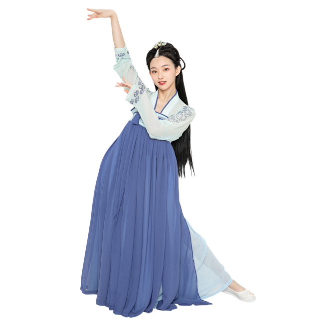 摄图网_401770229_汉服古风美女跳古典舞（非企业商用）