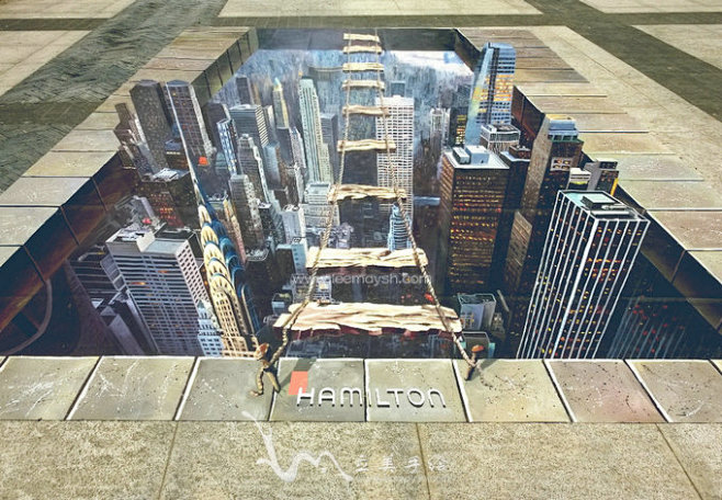 纽约#3d画##3d立体画##帝国大厦##克莱斯勒大厦##城市##俯瞰城 