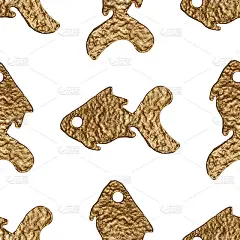 金鱼纹路无缝。手绘海洋背景。抽象的海洋结构。