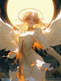 brandi06_Blonde_girl_with_wings_patron_saint_scoops_up_a_bright_32f78280-8af9-4f58-aea4-a1fe0b56c1c3