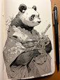 素描感！熊猫第二期！