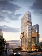 NBBJ Designs Towering Shenzhen Campus for Internet Giant,© NBBJ