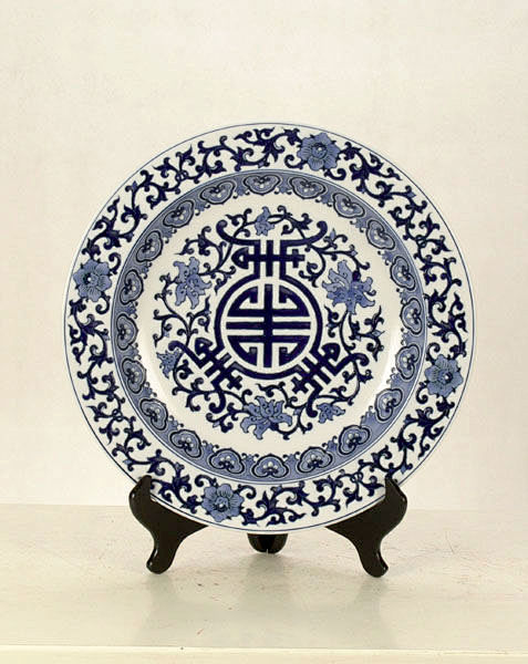 现代家居饰品摆件 精致花纹陶瓷装饰盘