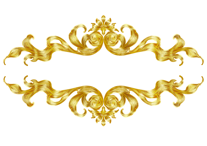 金色花边框欧式古典纹