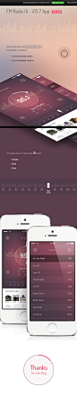 FM Radio UI - iOS 7 App (Free) on Behance
